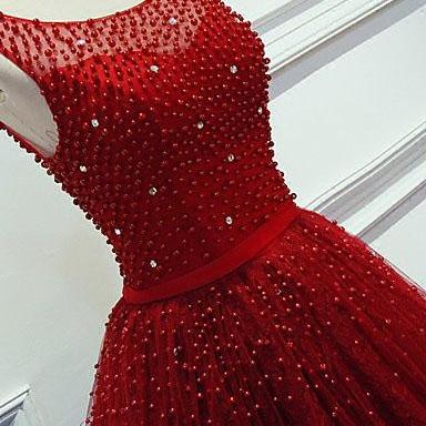 Red Prom Gown, Ball Gown Prom Dresses, Princess..