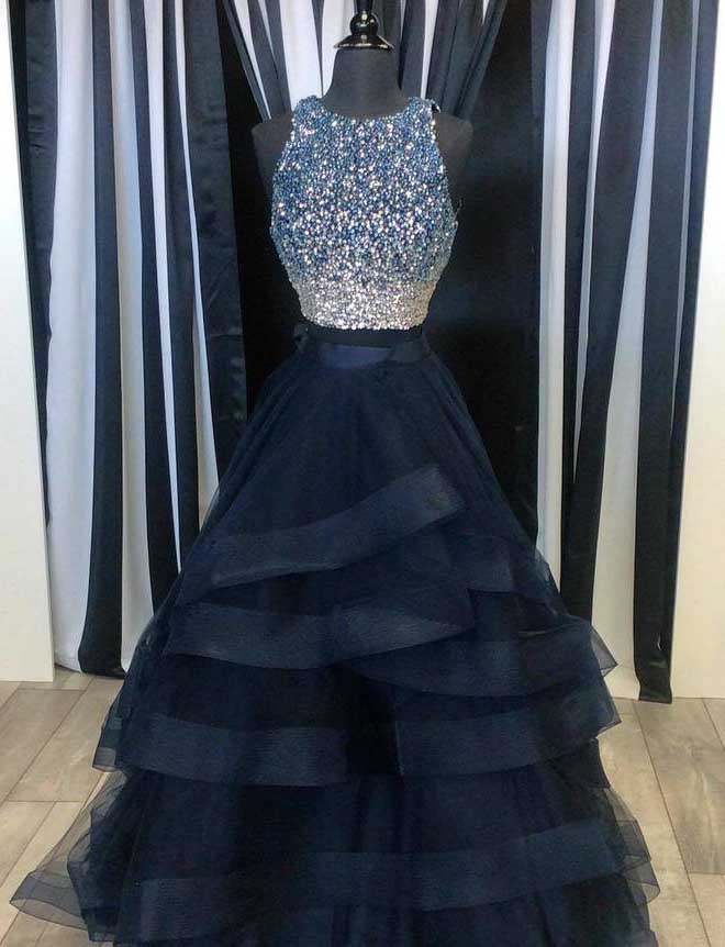 Ball Gown Prom Dress, Beading Prom Dress,long Prom Dresses,tulle Prom Dresses,formal Evening Dress, 2020 Prom Gowns, Formal Women Dress,pf0011